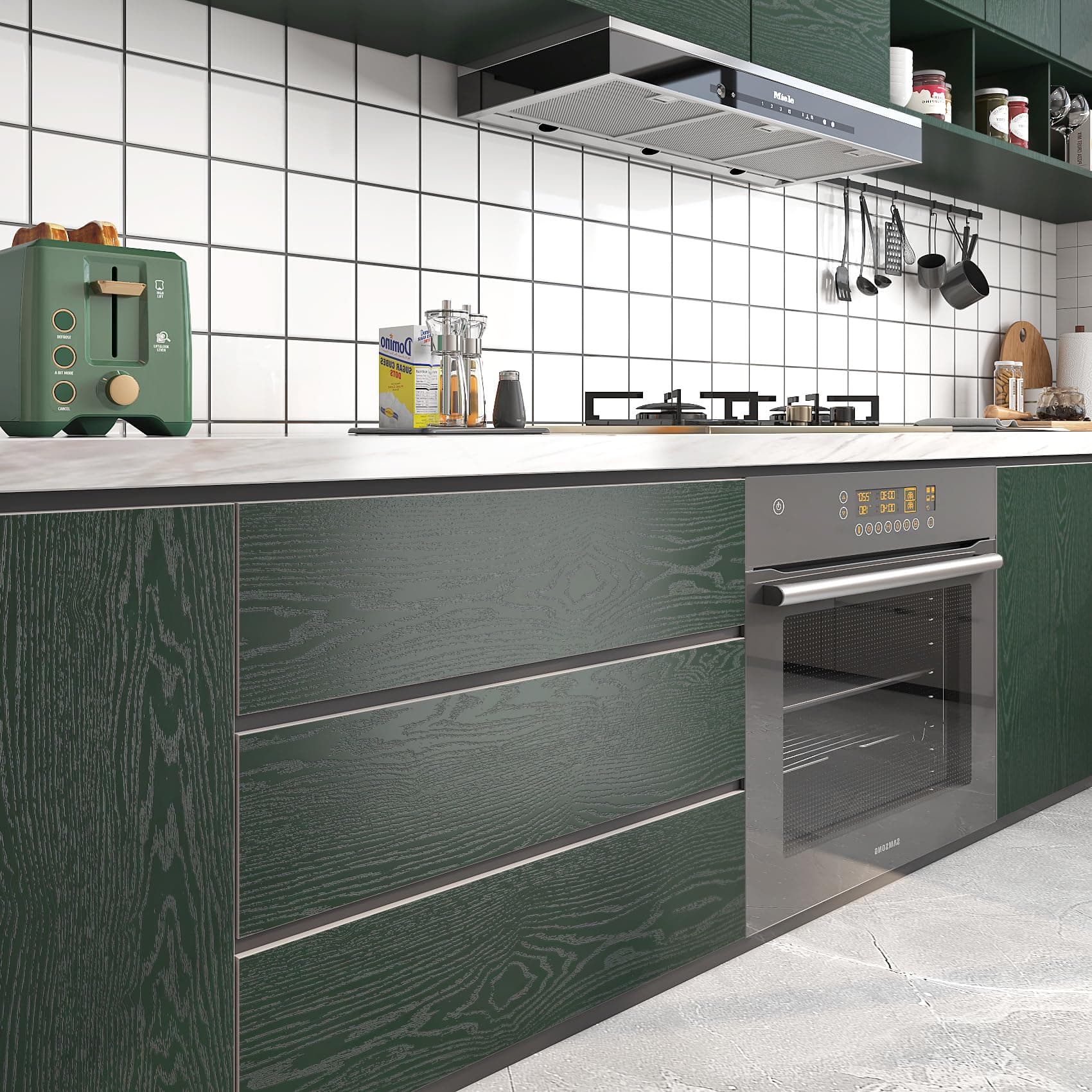 Kitchen cabinet wrap South Yorkshire — after