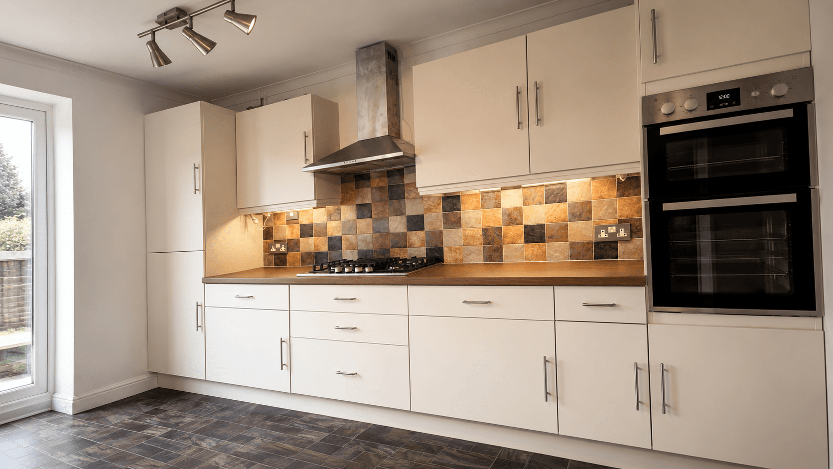 Kitchen after vinyl wrapping — transformed finish, South Yorkshire