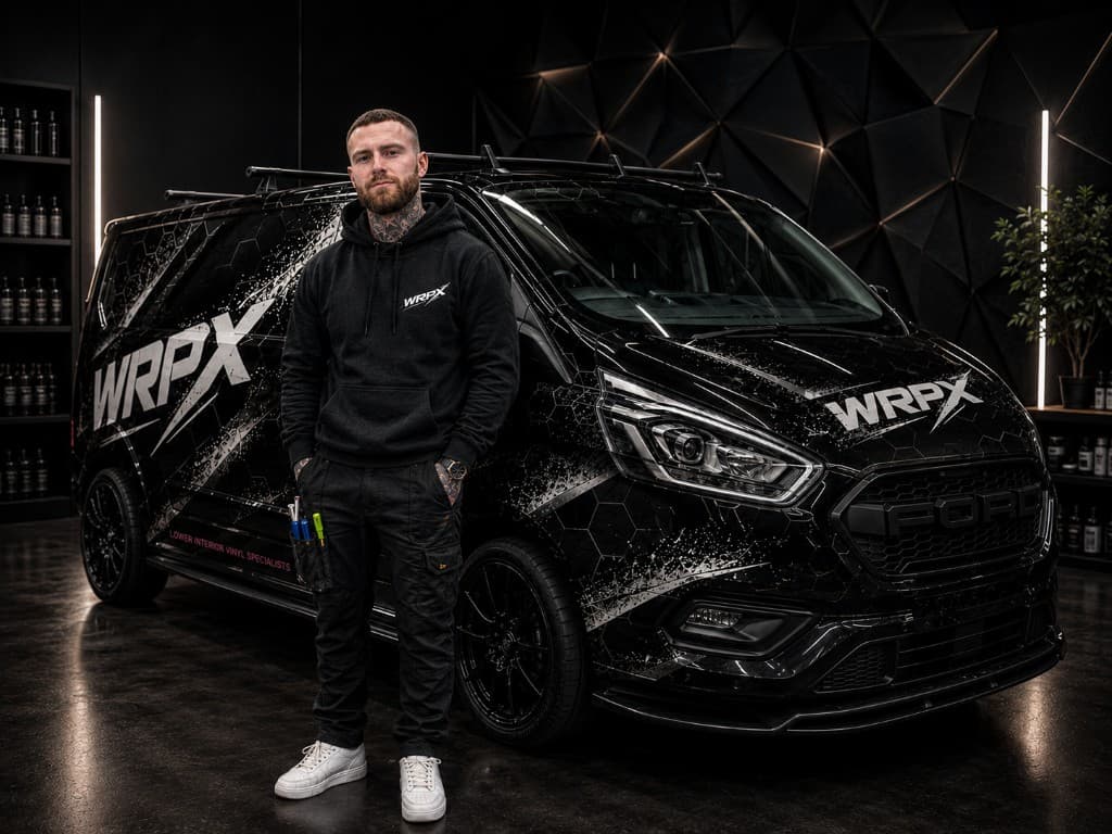 WRPX vinyl wrapping specialist with branded van — South Yorkshire kitchen and interior wrap